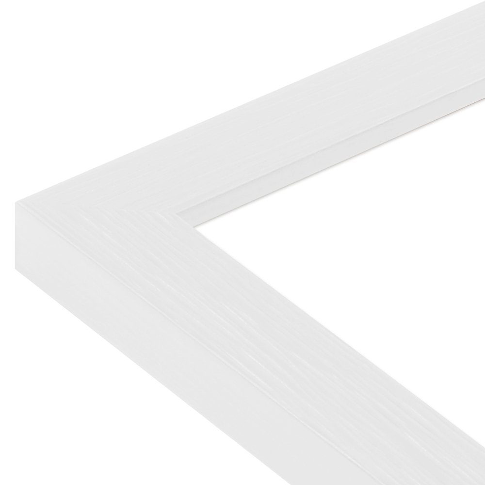 Modern WANDStyle H300, aus Weiß, im Bilderrahmen Stil Massivholz