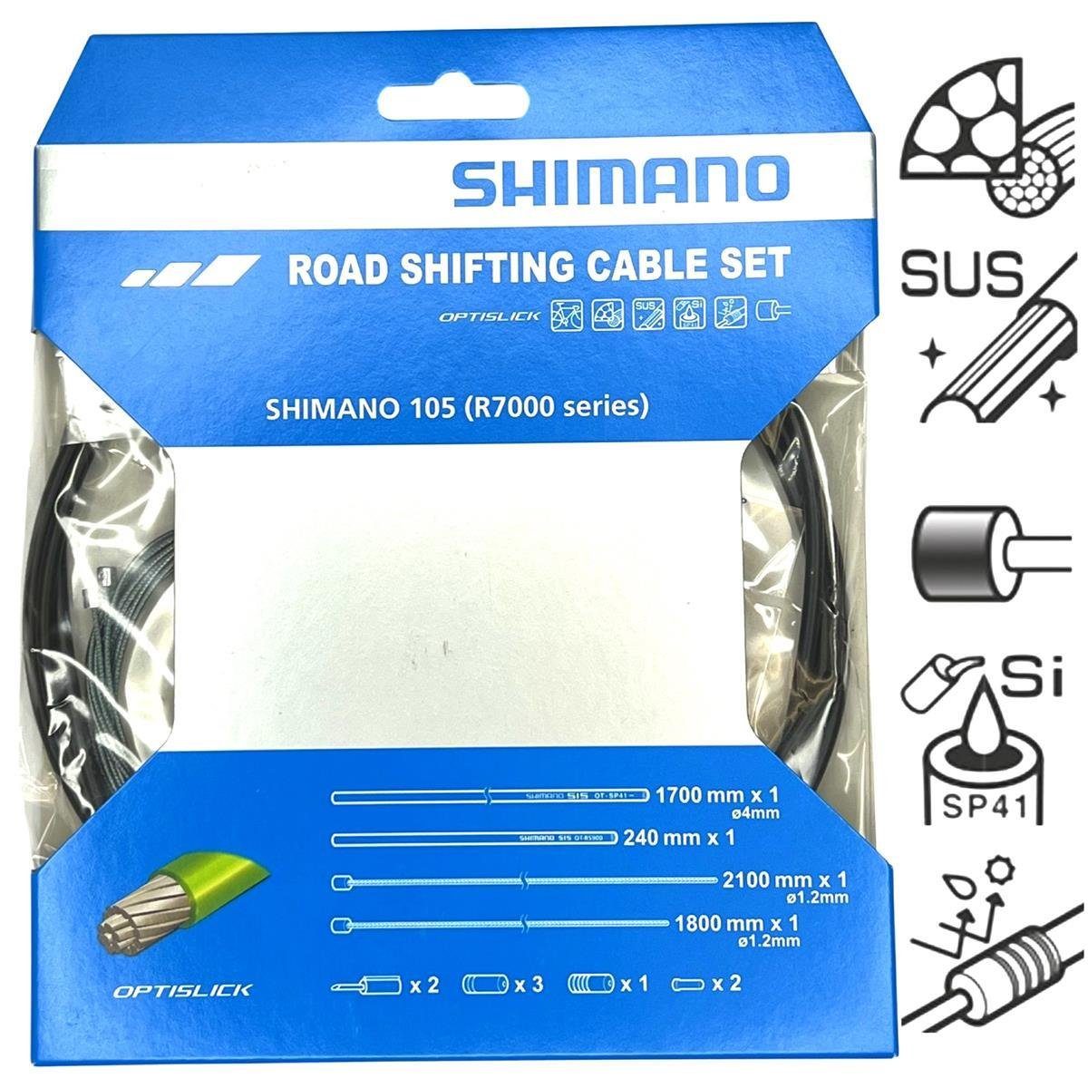 Shimano Felgenbremse Shimano Road Schaltzug-Set OT-SP41 schwarz Optislick