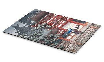 Posterlounge XXL-Wandbild Kawase Hasui, Leichter Regen an einem Tempel, Wohnzimmer Malerei