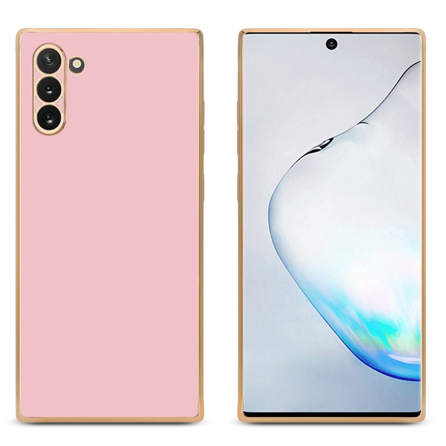Cadorabo Handyhülle für Samsung Galaxy NOTE 10 Hülle Samsung Galaxy NOTE 10, Schutzhülle - TPU Silikon Hülle - mit Kameraschutz