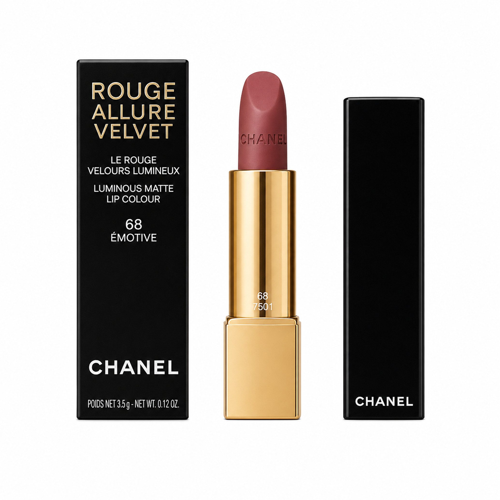 CHANEL Lippenstift Chanel Rouge Allure Velvet 68 Emotive Lip Colour Lippenstift 3,5g