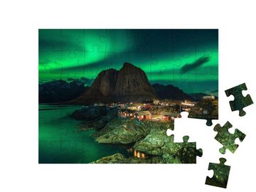 puzzleYOU Puzzle Wunderschöne Nordlichter in Norwegen, 48 Puzzleteile, puzzleYOU-Kollektionen Nordlichter