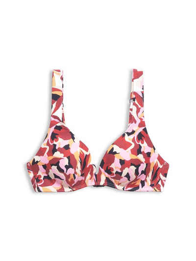 Esprit Bügel-Bikini-Top Wattiertes Bikini-Top mit floralem Print