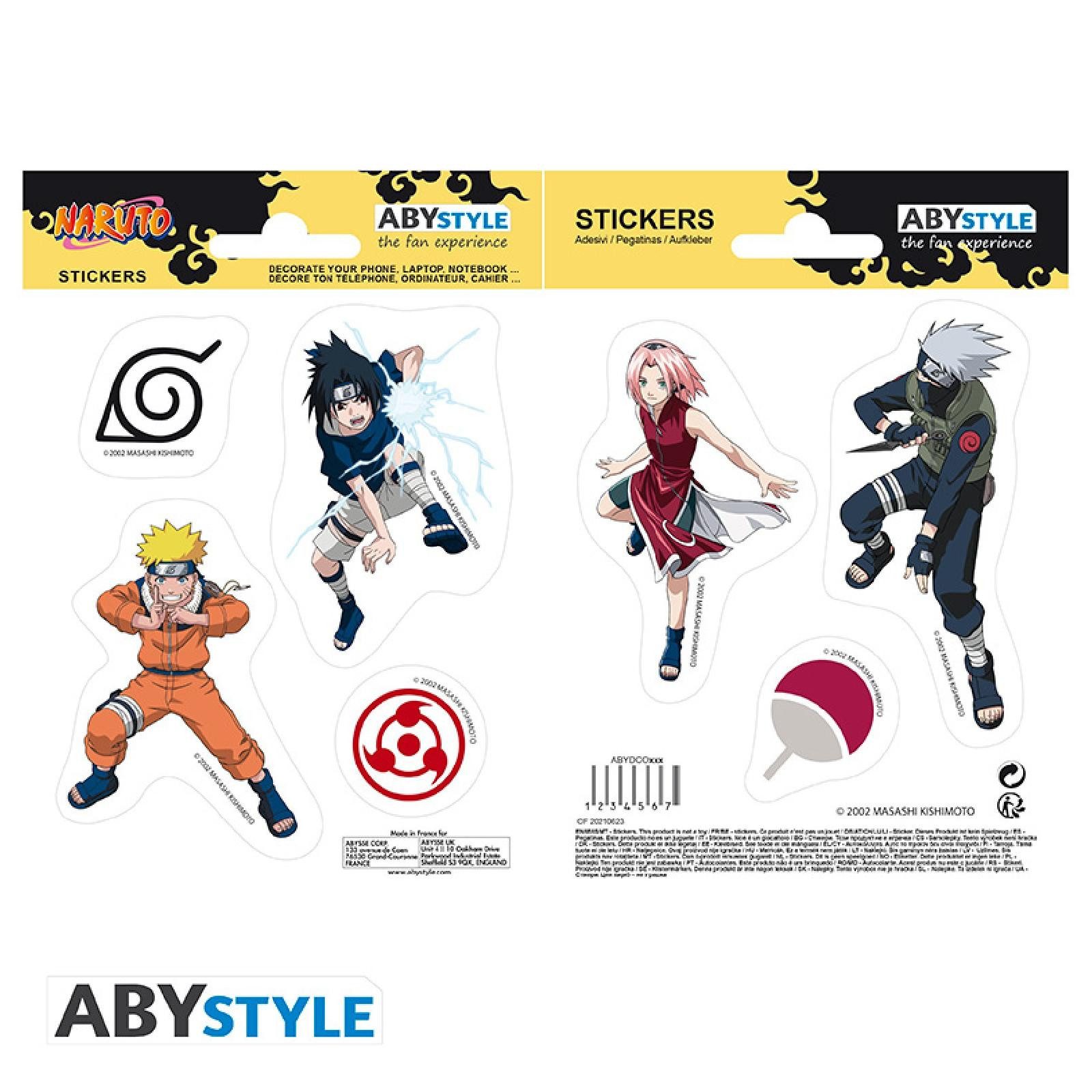 ABYstyle Sticker NARUTO - Stickers - 16x11cm/ 2 sheets - Team 7