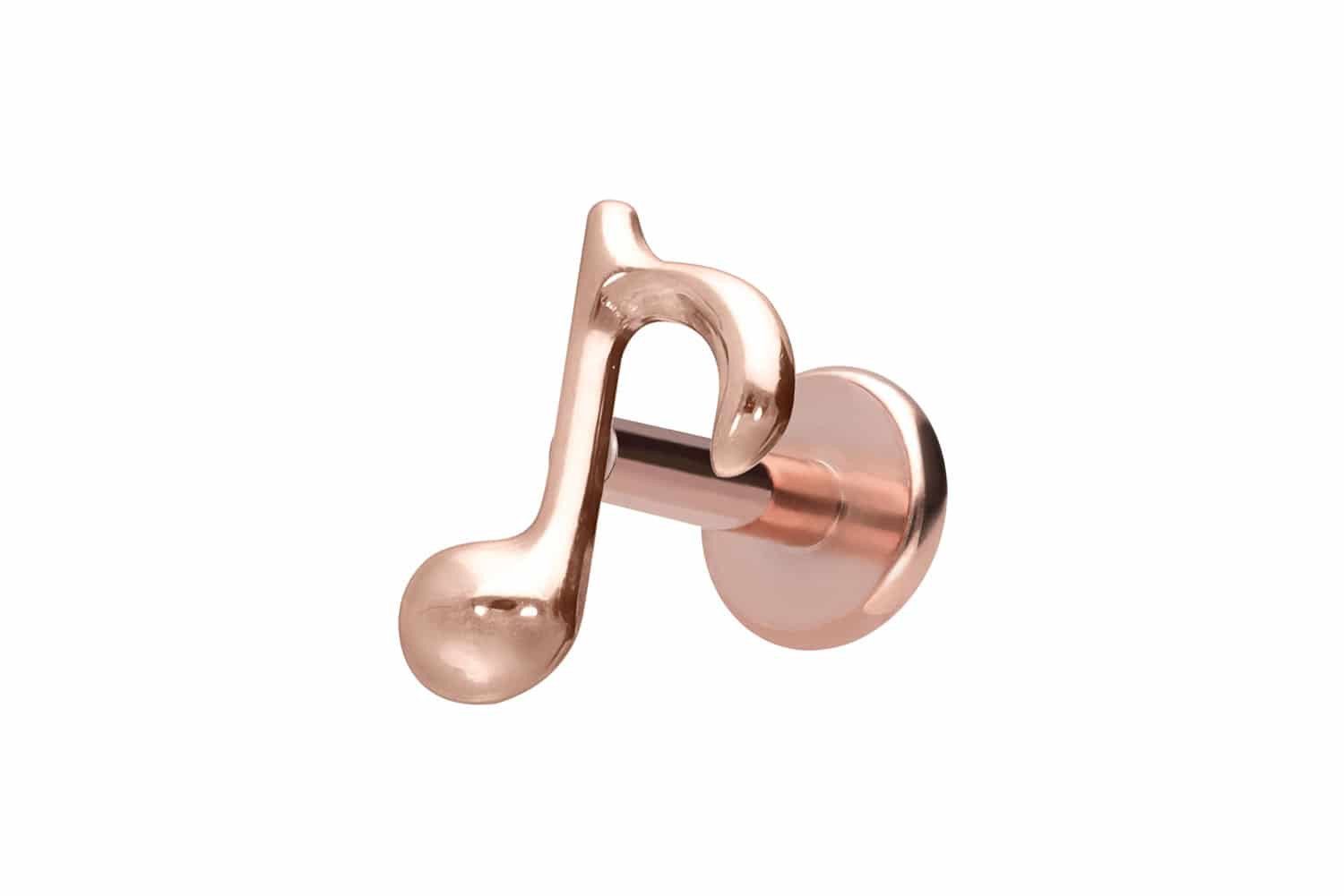 PIERCINGLINE Piercing-Set Titan Labret mit Innengewinde ACHTELNOTE (Labrets, 1-tlg)