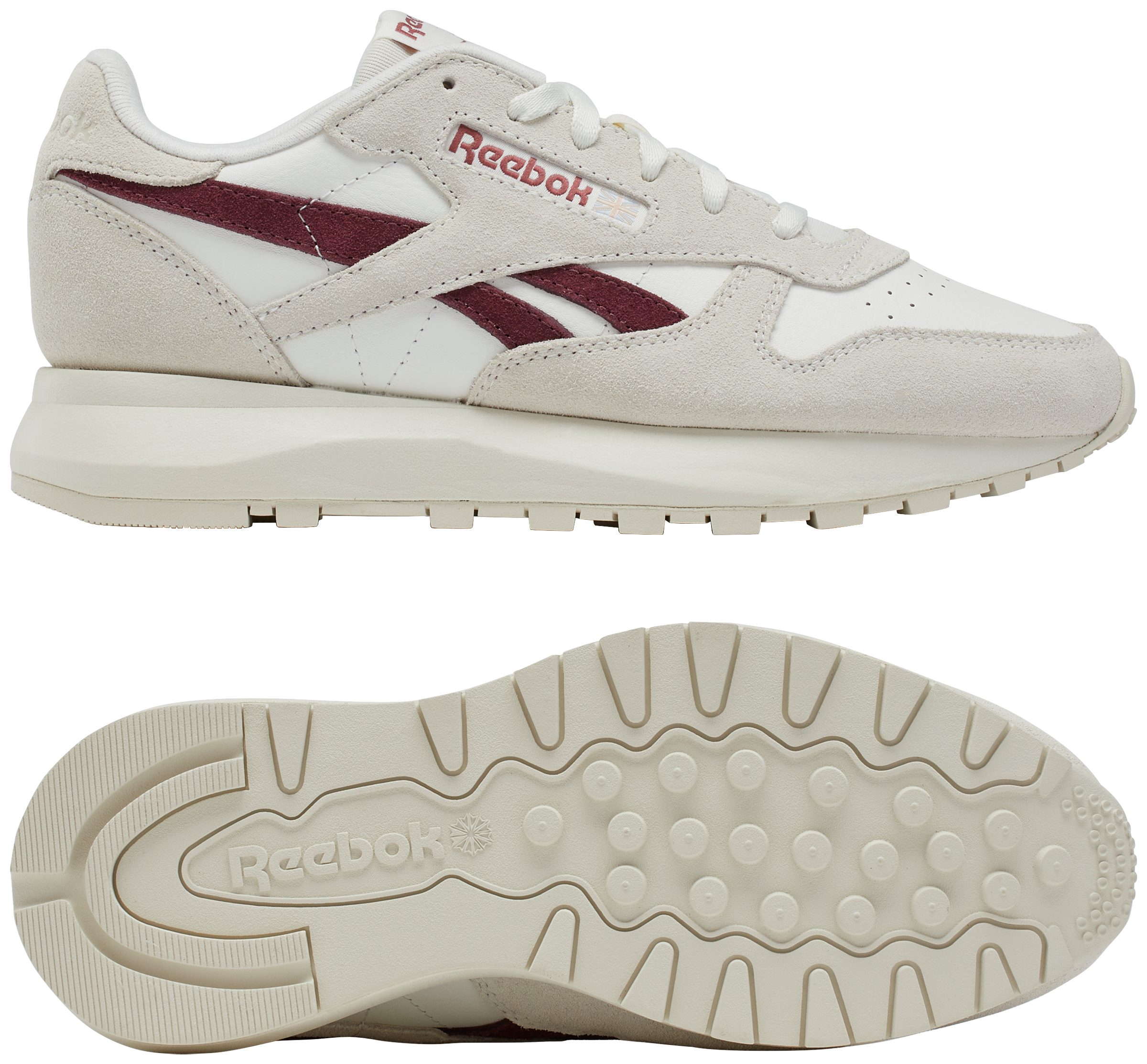 Reebok Classic CLASSIC LEATHER grau-bordeaux SP Sneaker