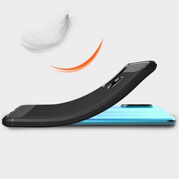 CoolGadget Handyhülle Carbon Handy Hülle für Huawei P30 Lite 6,2 Zoll, robuste Telefonhülle Case Schutzhülle für P30 Lite Hülle