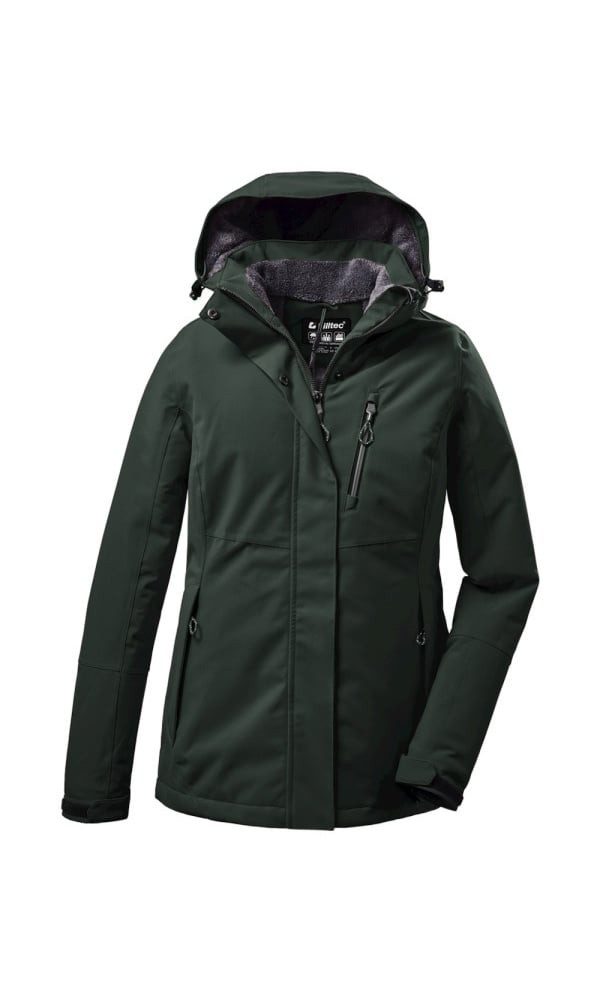 Killtec Winterjacke KOW 140 mit Kapuze (wasser- und winddicht) dunkelgrün D günstig online kaufen