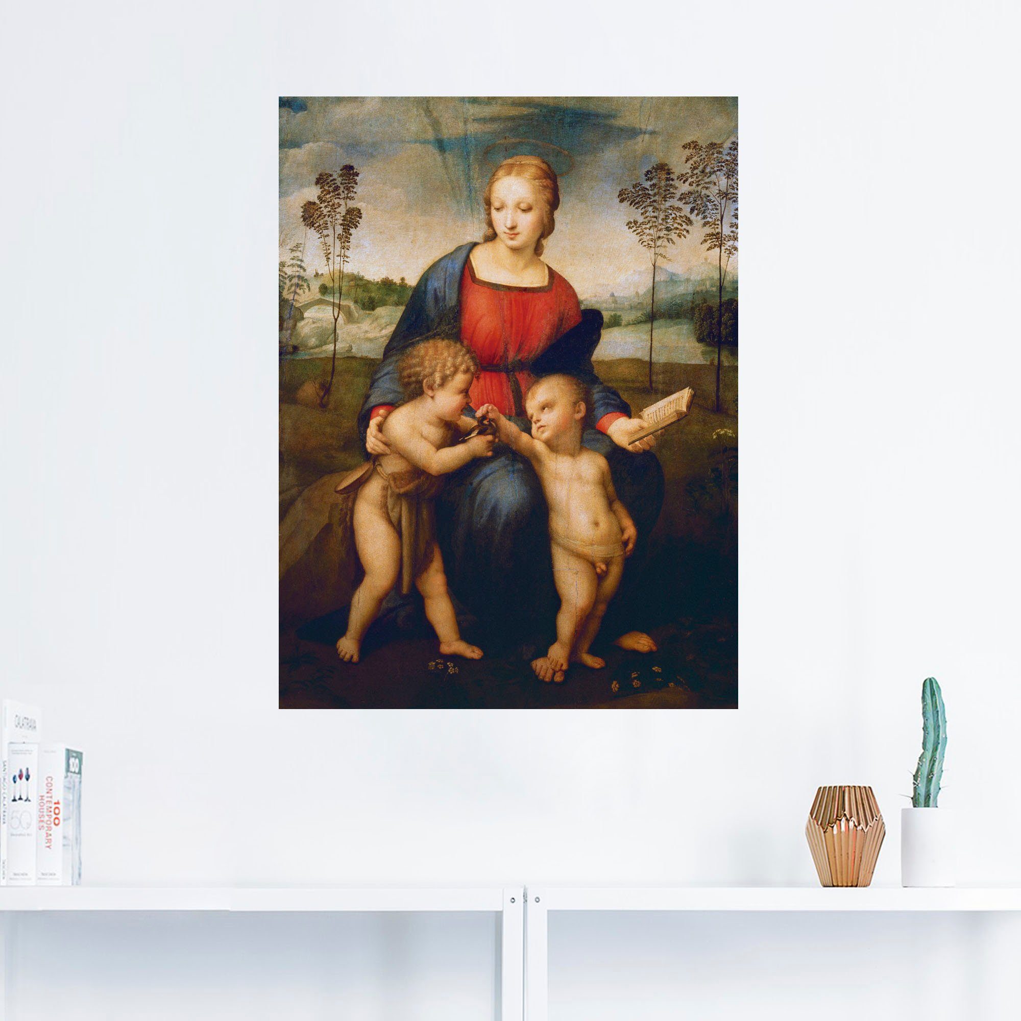 Artland Wandbild Poster & Madonna Kinde, dem Größen Wandaufkleber mit Leinwandbild, St), Gruppen Die als oder (1 Familien versch. in