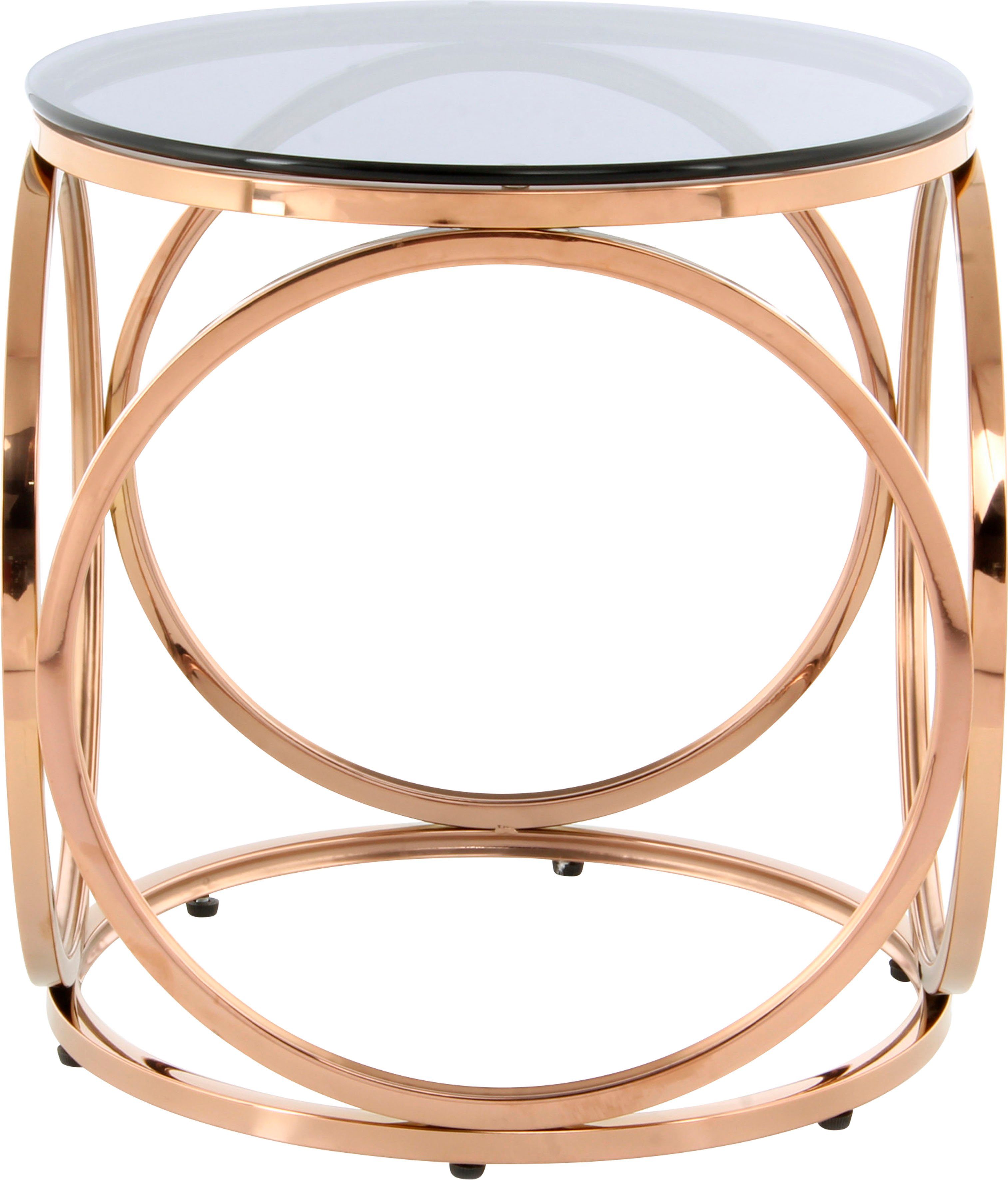 Kayoom Beistelltisch Whitney 125,Beistelltisch mit offenem Design, Gestell aus Metall (1-St), Glamouröses Design, hochwertige Verarbeitung, pflegeleicht