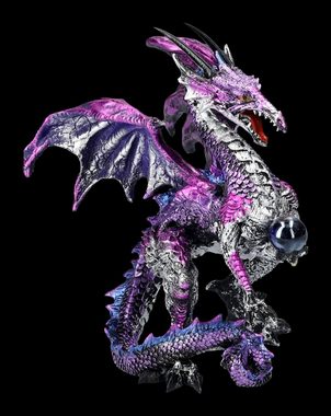 Figuren Shop GmbH Fantasy-Figur Drachen Figur - Purple Dragon Protector - Fantasy Dekofigur