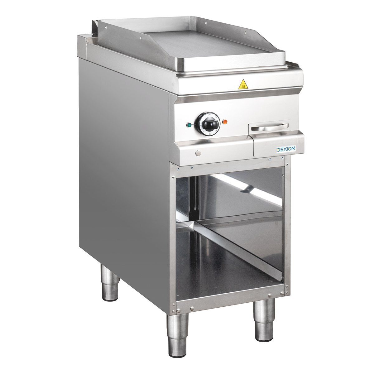 GastroHero Elektrogrill Elektro Grillplatte glatt 4 kW Edelstahl mit Unterbau