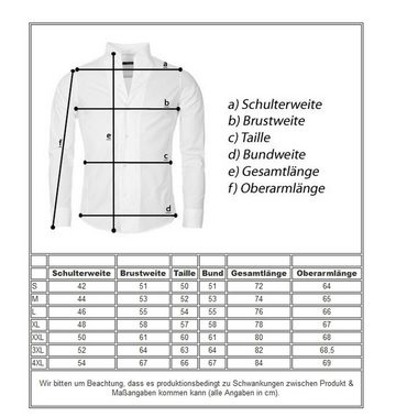 CARISMA Langarmhemd Herren Baumwoll Leinen Mix Hemd 8455 Regular Langarm Stehkragen Gestreift