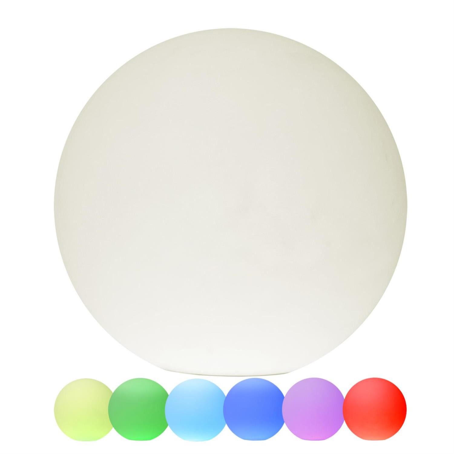 LED Kugelleuchte LED Gartenkugel Kugelleuchte 40cm RGB Farbwechsel weiß Fernb.Aufladbar