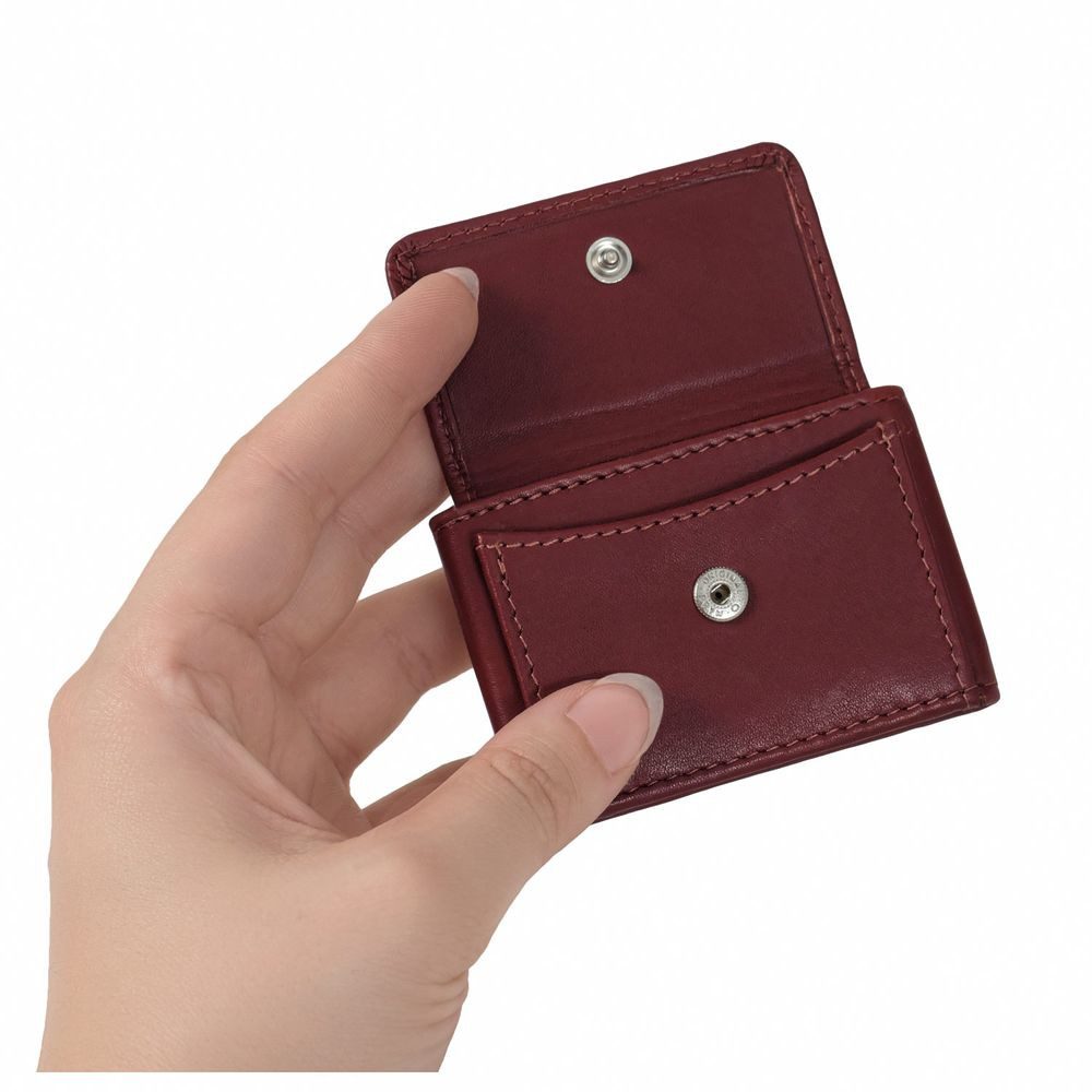 BRANCO Mini Geldbörse Sehr Kleine Geldbörse / Mini Portemonnaie, Leder, Braun, Branco 103 – Bild 4 von 5