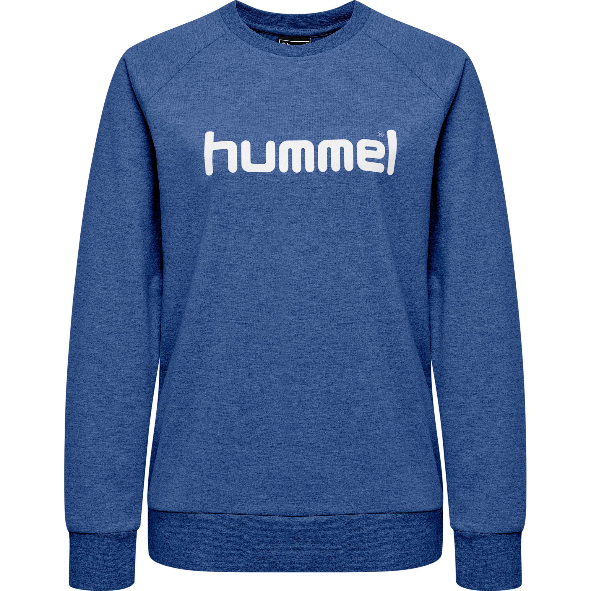 hummel Fleecepullover Hummel Damen Pullover Go Cotton Logo Sweatshirt Woman 203519