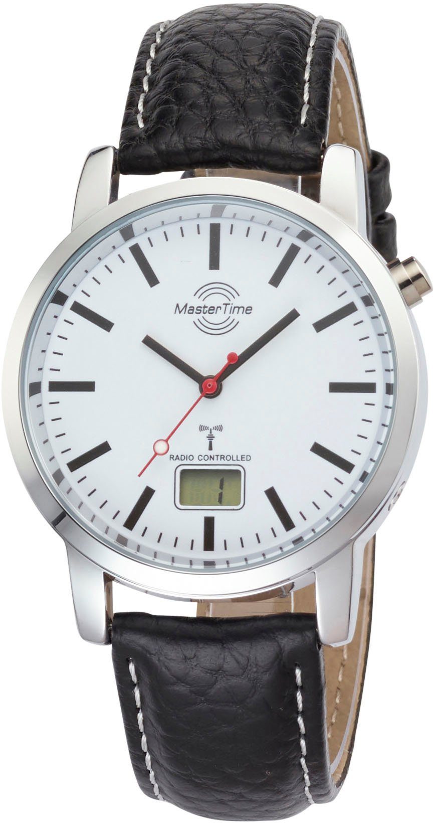 MASTER TIME Funkuhr Basic, MTGA-10592-20L, Armbanduhr, Quarzuhr, Herrenuhr, Datum