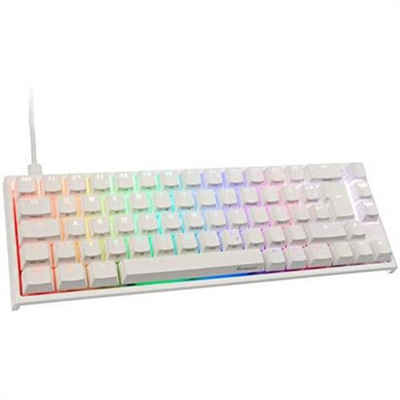 Ducky ONE 2 SF Gaming-Tastatur (MX-Silent-Red, RGB LED Beleuchtung, mechanisch, deutsches Layout, QWERTZ, TKL-Mini-Version, Weiß)