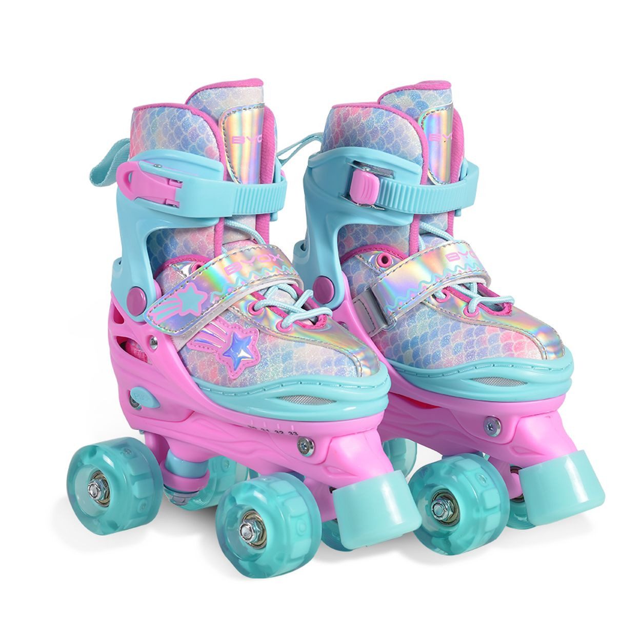 Byox Rollschuhe Rollschuhe Ariel, leuchtende PU-Rollen, ABEC-5 Lager, verschiedene Größen
