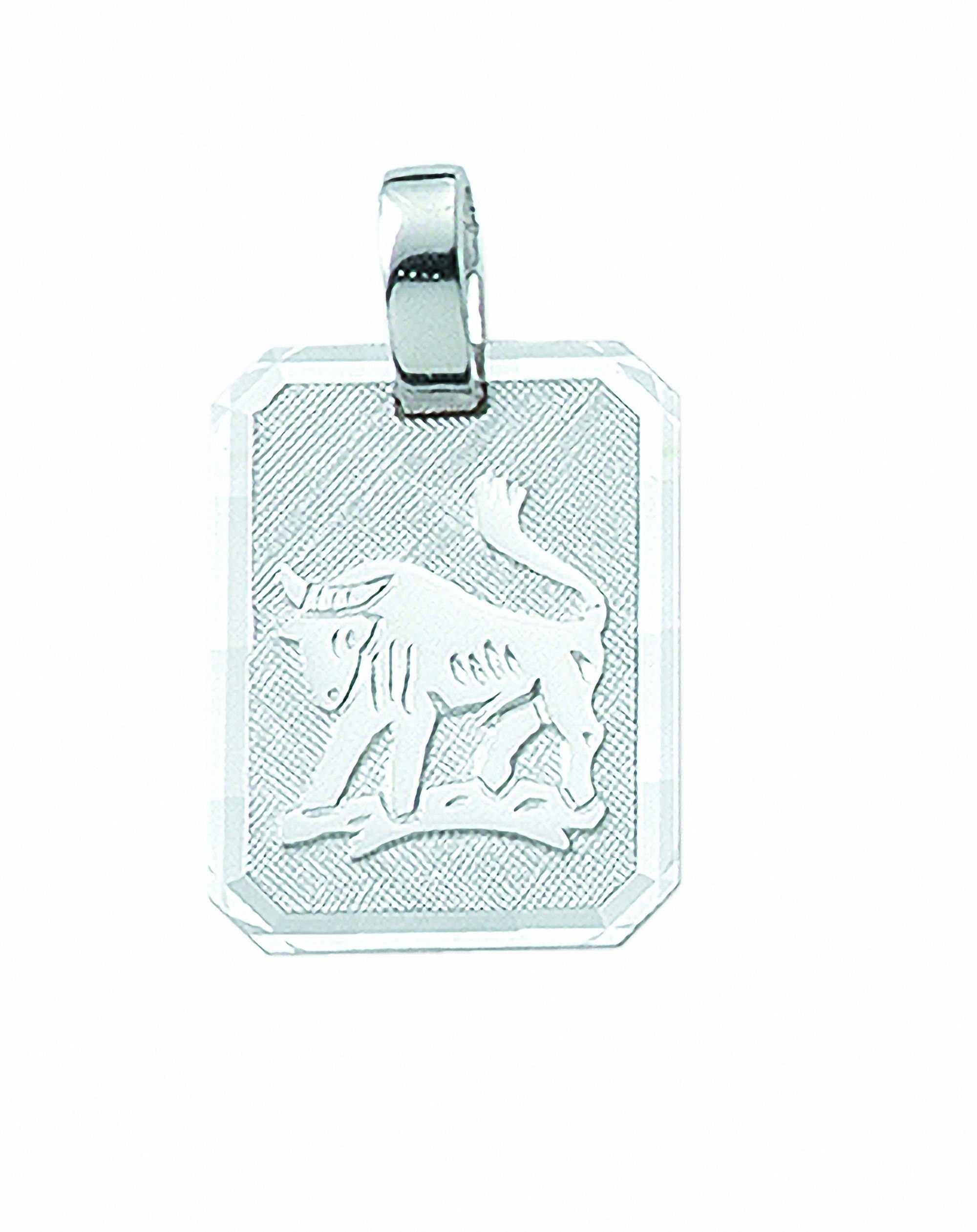Adelia´s Kette mit Anhänger 925 Silber Sternzeichen Anhänger Stier,  Schmuckset - Set mit Halskette, Maße des Anhängers - Breite 12 mm - Höhe  14,9 mm