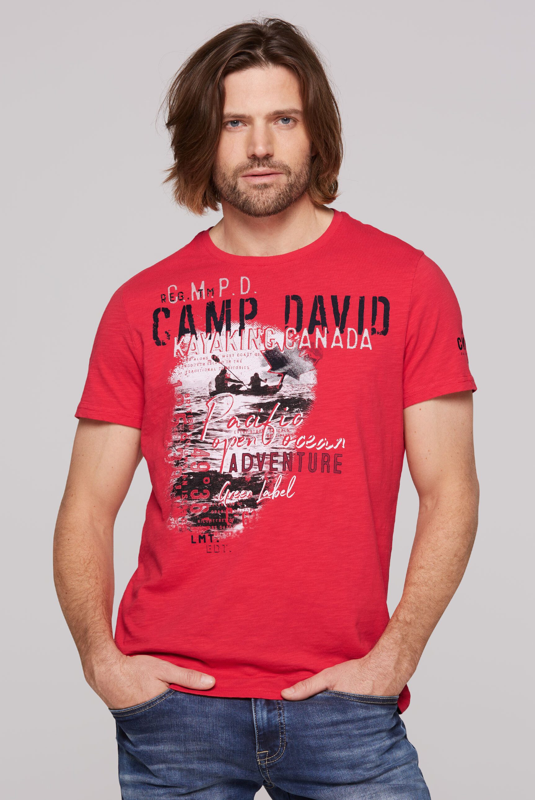 CAMP DAVID Rundhalsshirt, aus Baumwolle günstig online kaufen