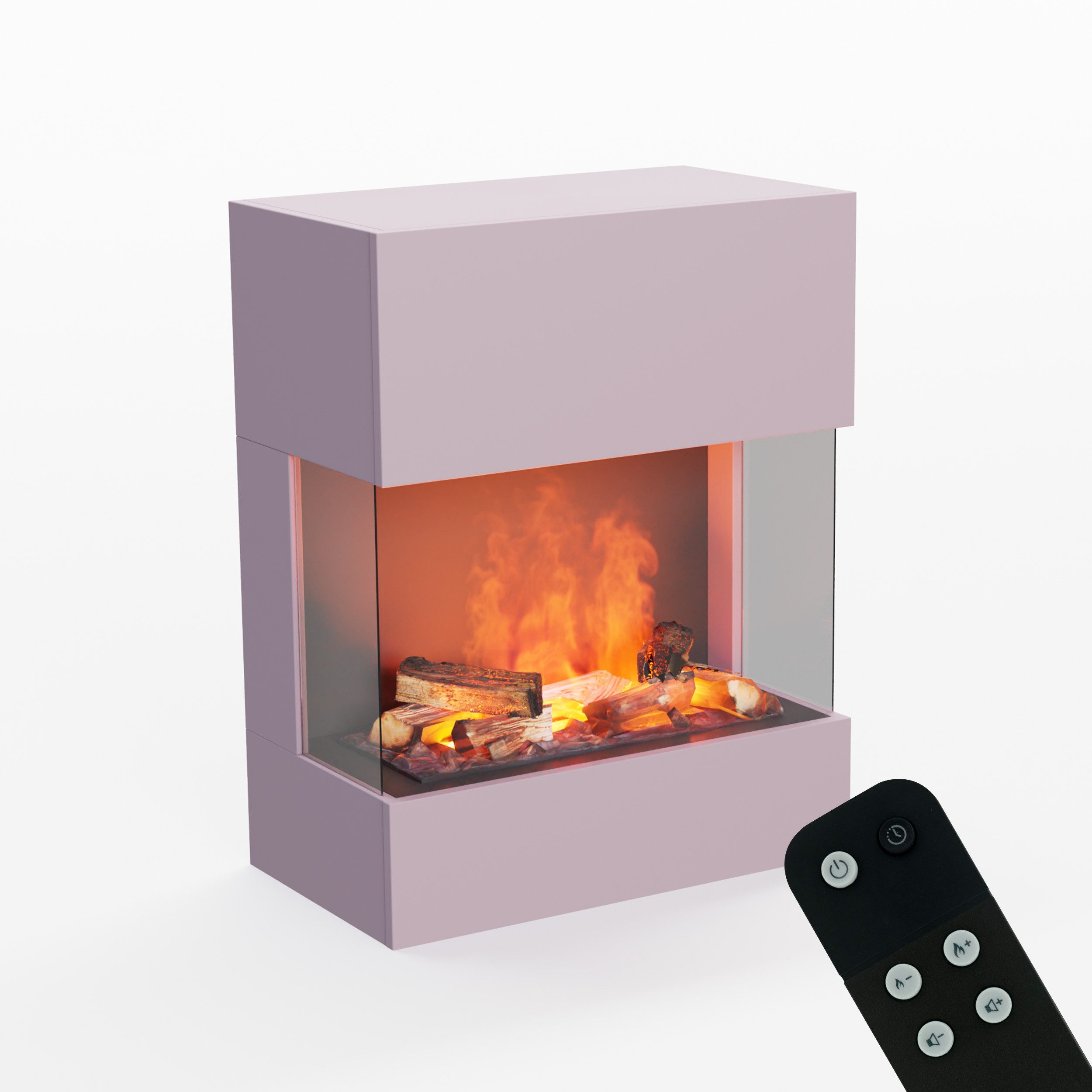 GLOW FIRE Elektrokamin Kästner Multicolor Wasserdampf Kamin, Elektrischer Kamin, Wasserdampfkamin mit 3D Feuer und Knisterfunktion