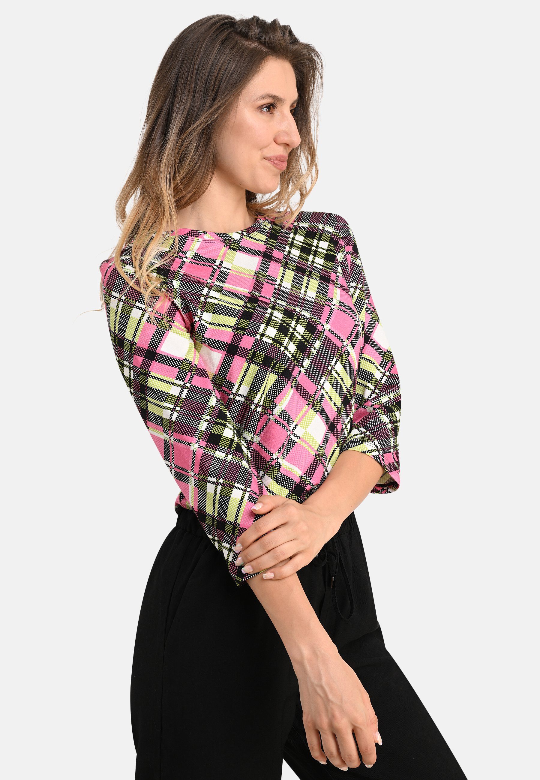 09/pink-green ElasticCheck - Shirt (1-tlg) T-Shirt BICALLA