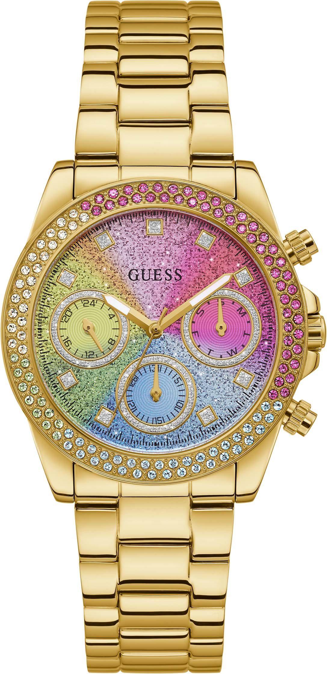 Guess Multifunktionsuhr GW0483L4, Armbanduhr, Quarzuhr, Damenuhr