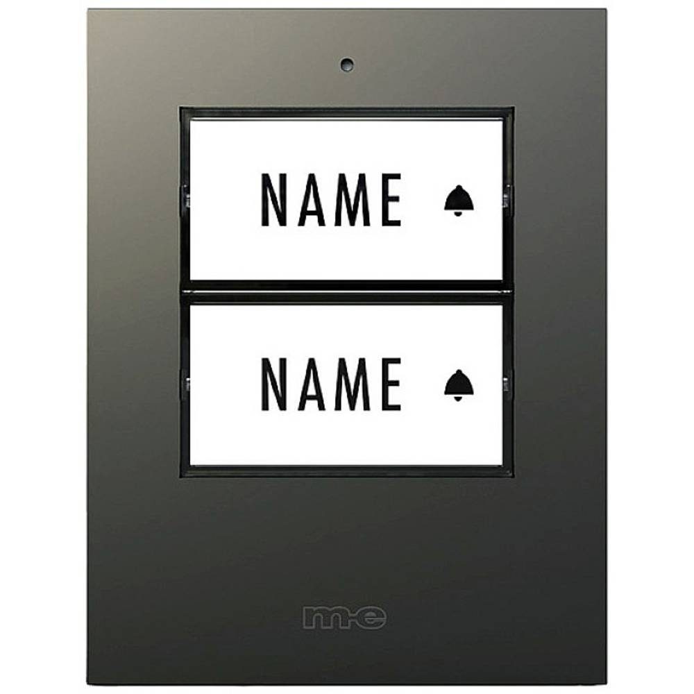 m-e Smart Home Türklingel Funk-Klingeltaster 2-Familienhaus 41305 (beleuchtet, mit Namensschild)