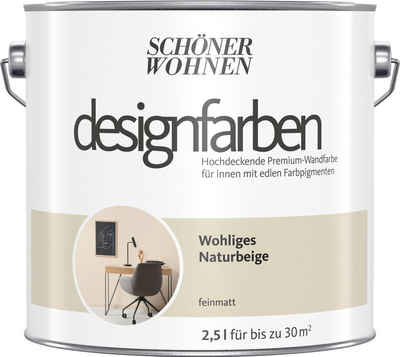 SCHÖNER WOHNEN FARBE Wand- und Deckenfarbe designfarben Sonderedition, hochdeckende Premium-Wandfarbe mit Spritzfrei-Formel