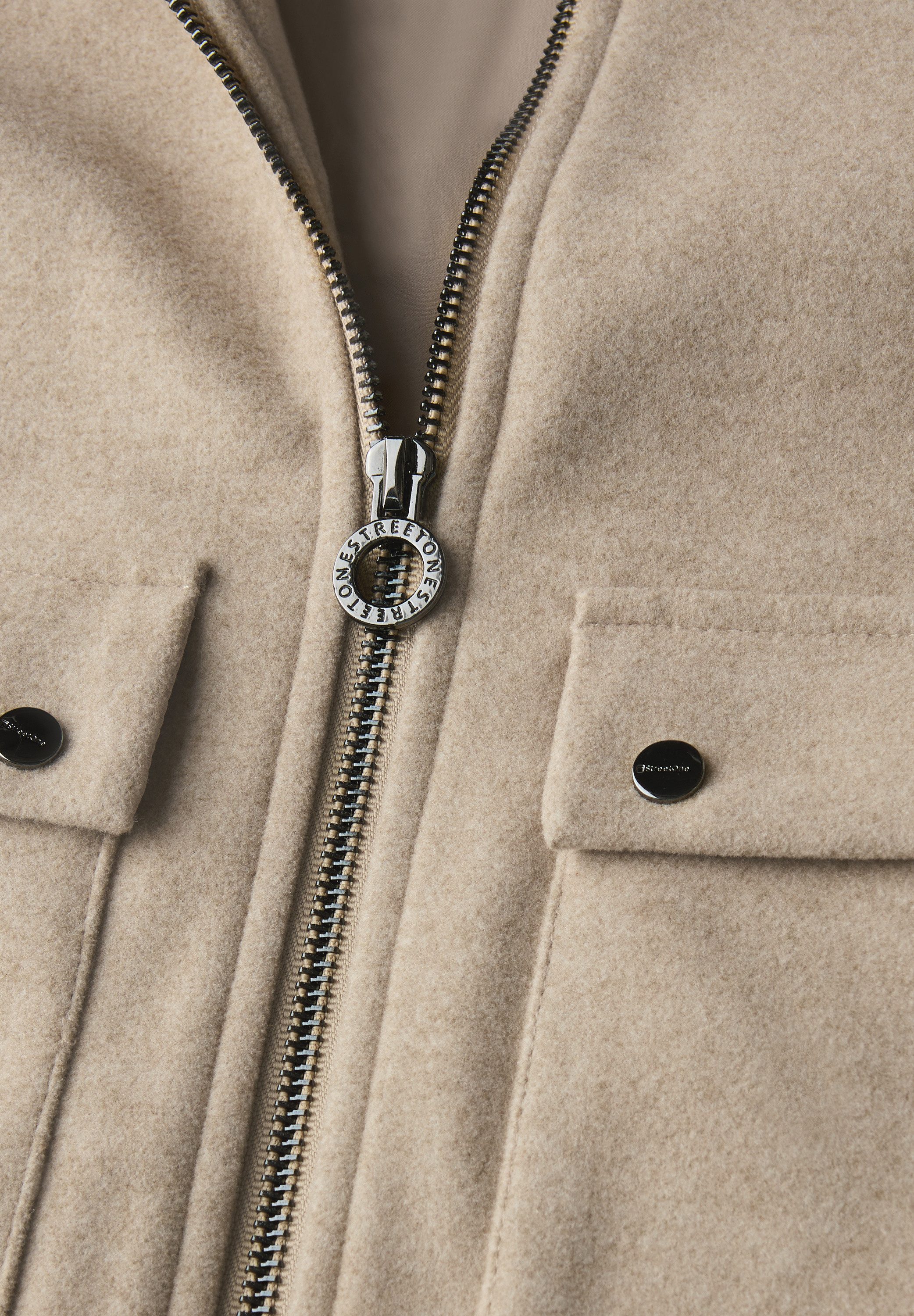 STREET ONE Kurzjacke Abnehmbarer Kragenbesatz