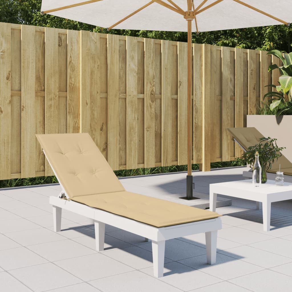 vidaXL Sitzauflage Liegestuhl-Auflage Melange Beige (75+105) günstig online kaufen