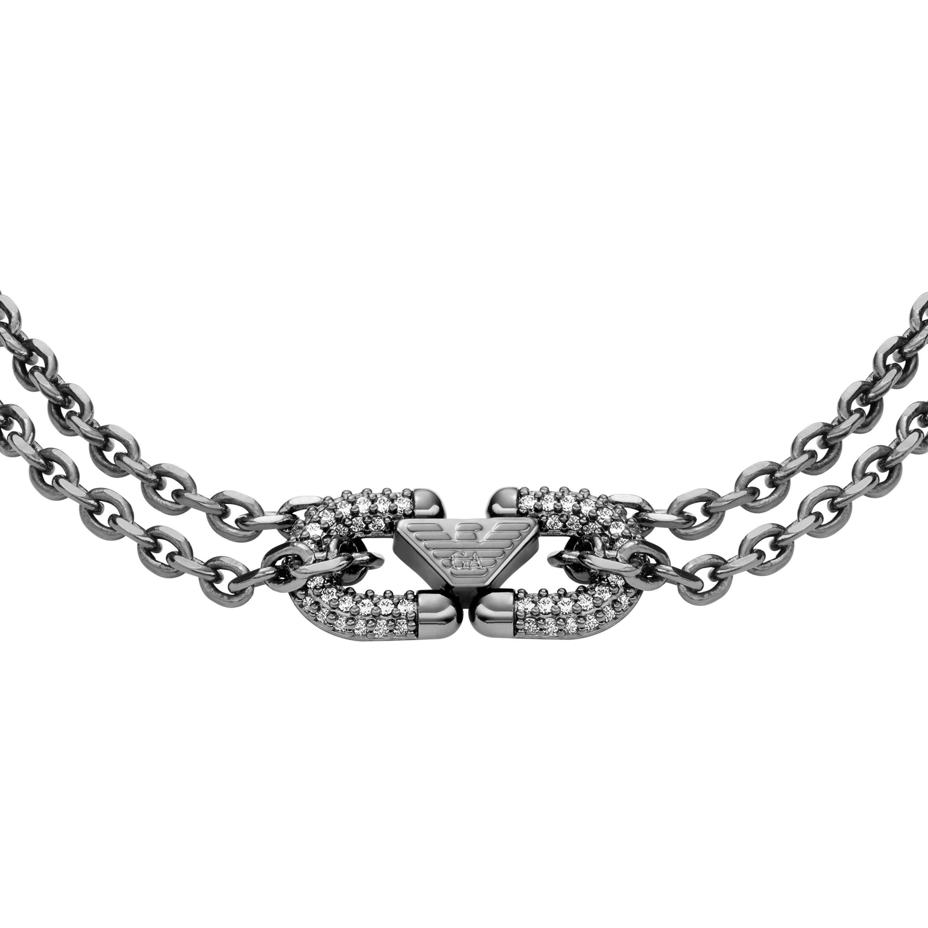 Emporio Armani Armband Schmuck Geschenk Edelstahl Armschmuck COUPLES, mit Zirkonia (synth)