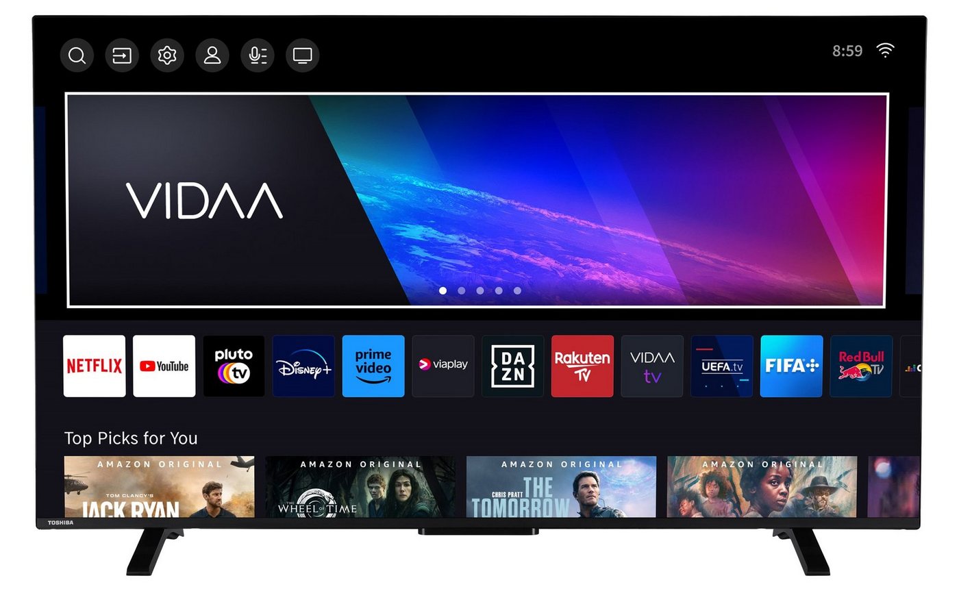 Toshiba 55QV2363DAW QLED-Fernseher (139 cm/55 Zoll, 4K Ultra HD, VIDAA Smart TV, Dolby Vision HDR, Triple-Tuner, VIDAA U6, Dolby Audio, Alexa-fähig) schwarz ! RABATT: 16.21% Toshiba 55QV2363DAW QLED-Fernseher (139 cm/55 Zoll, 4K Ultra HD, VIDAA Smart TV, Dolby Vision HDR, Triple-Tuner, VIDAA U6, Dolby Audio, Alexa-fähig) schwarz ! RABATT: 16.21%