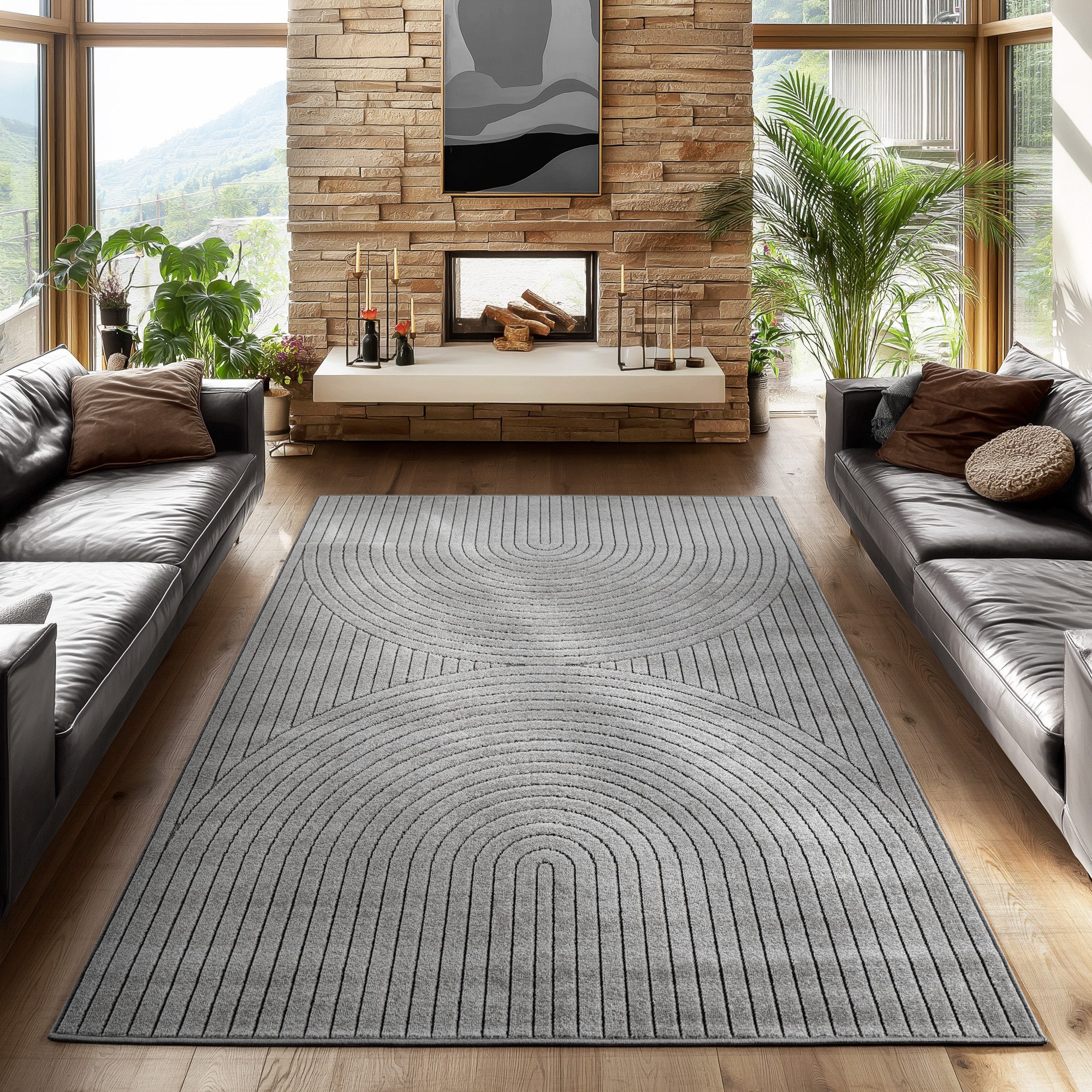 SIMPEX24 Outdoorteppich Skandinavischer 3D Design, Rechteckig, Höhe: 5 mm, günstig online kaufen