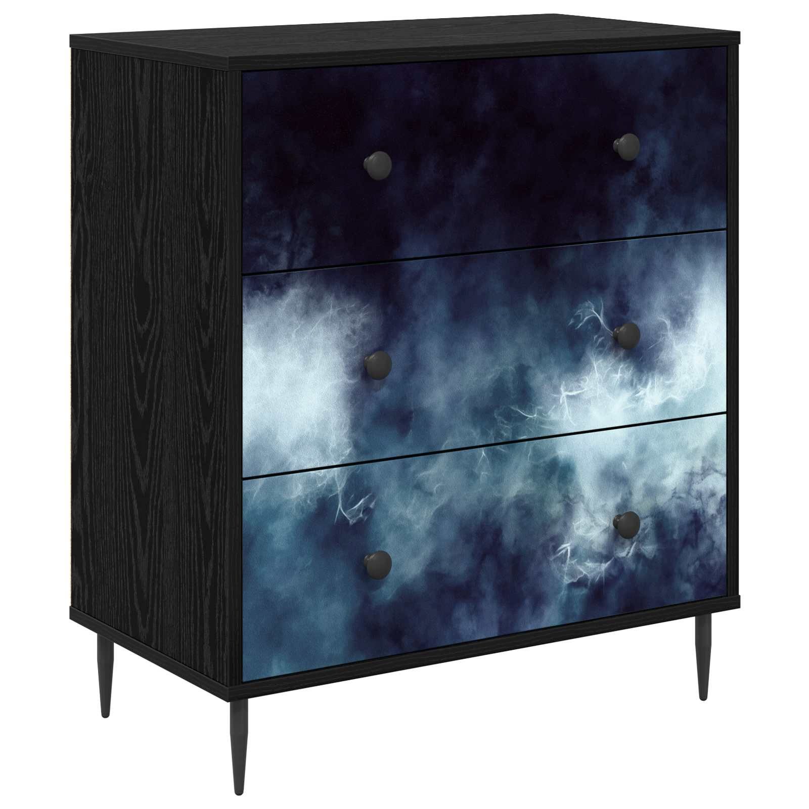 vidaXL Kommode 66 x 36,5 x 76 cm Kommode Schubladenschrank Sideboard RAALTE Blaue Mar