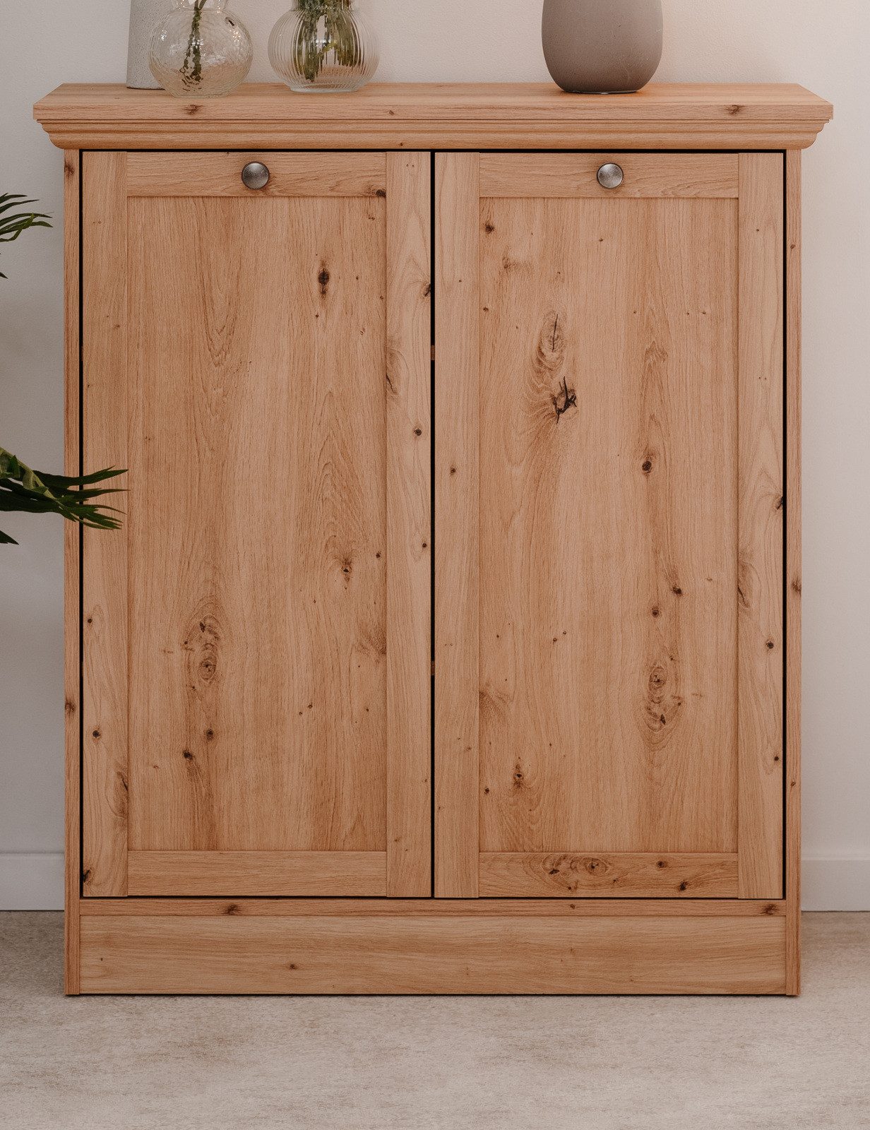 Inn.Furn Kommode Rubik (in Eiche Artisan, 80 cm Landhaus-Stil), flexible Inneneinteilung
