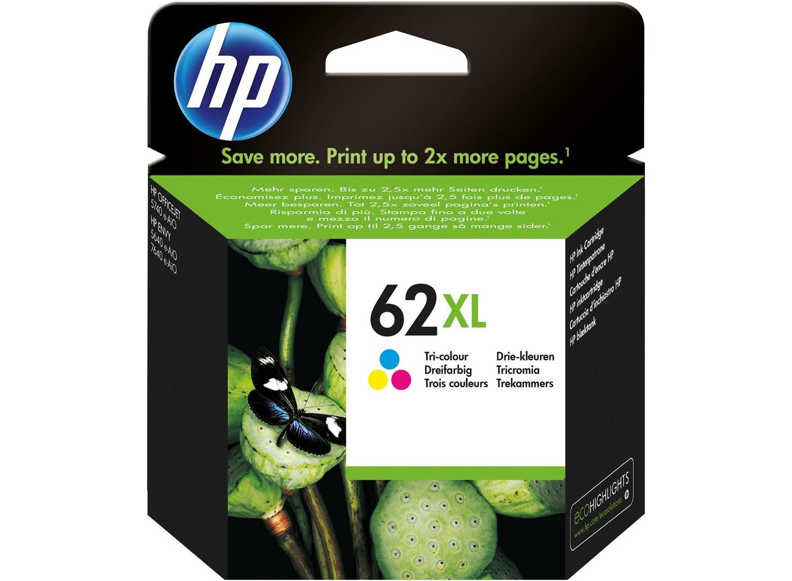 HP Druckerpatrone Original HP 62XL (C2P07AE) Color Tintenpatrone