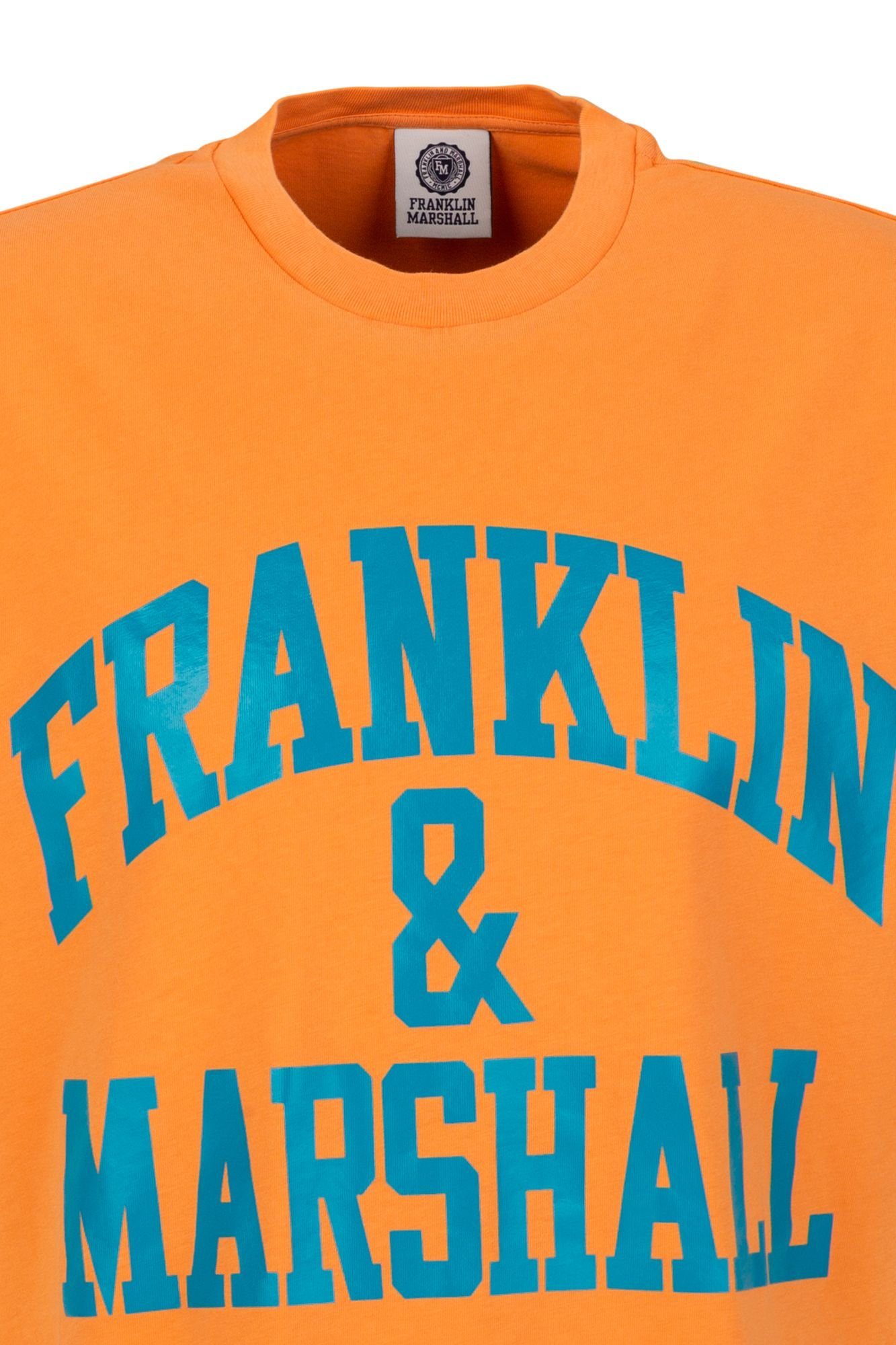reiner Logoprint & T-Shirt gummierten Franklin Baumwolle Marshall mit aus T-Shirt