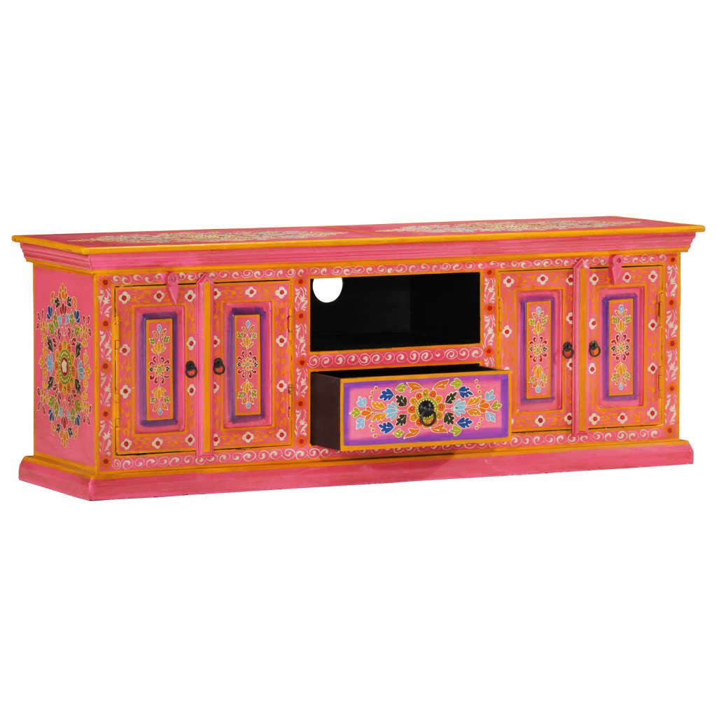 vidaXL TV-Schrank TV-Board Rosa 110x30x40 cm Massivholz Mango