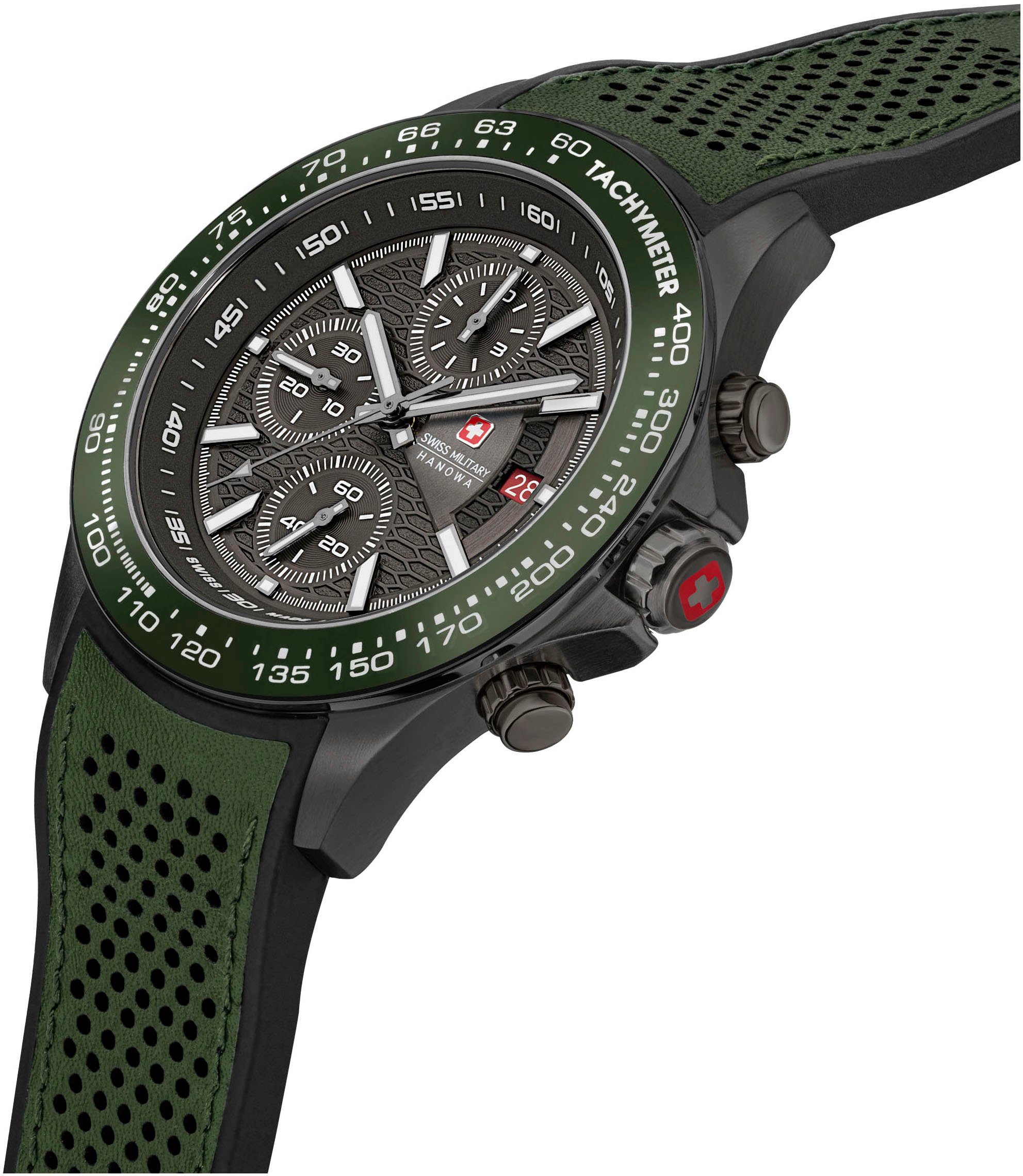 Swiss Military Hanowa Chronograph WATCHMAN SMWGO0003441, Quarzuhr, Herrenuhr, Datum, Stoppfunktion, Saphirglas, Swiss Made