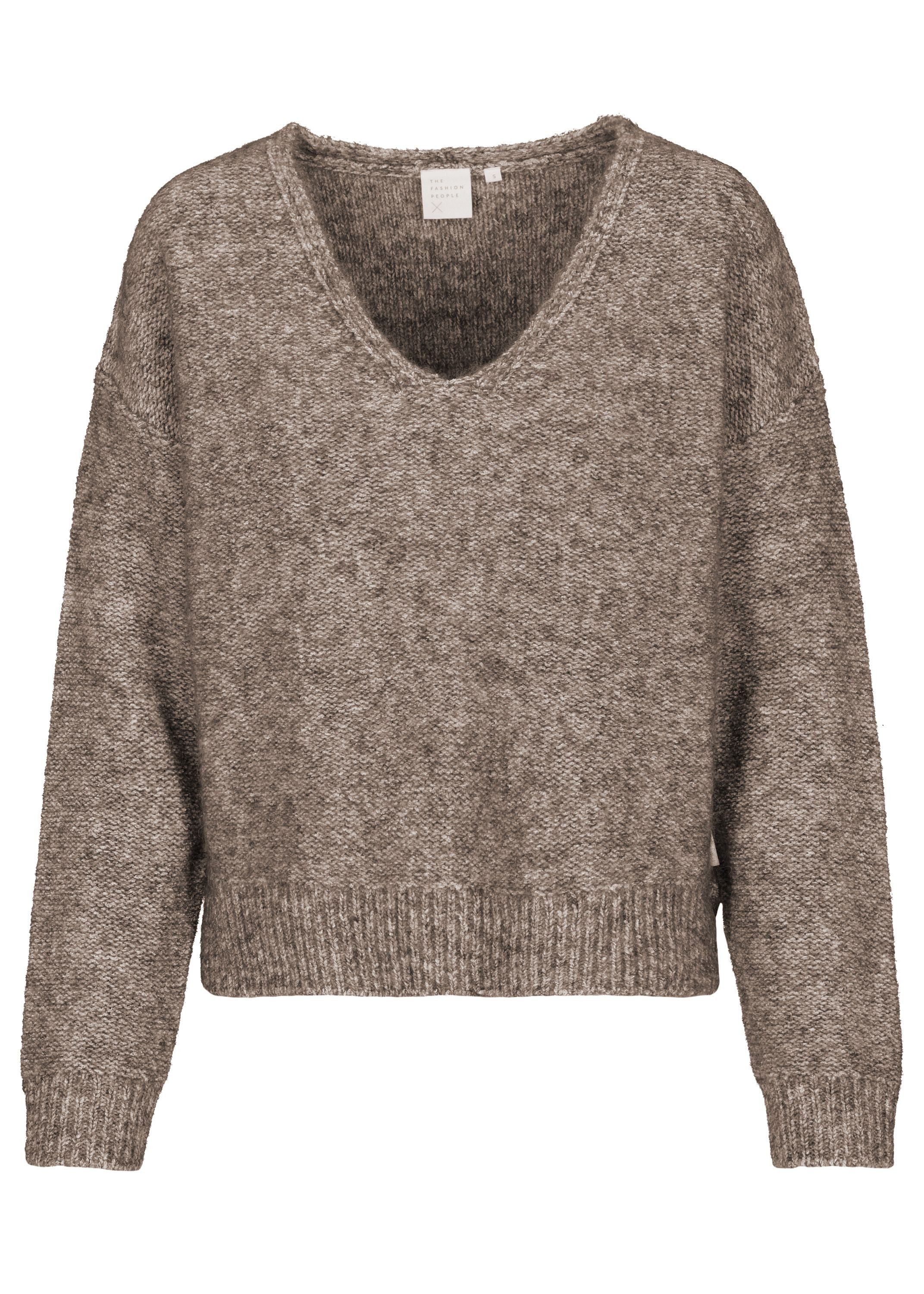 THE FASHION PEOPLE V-Ausschnitt-Pullover