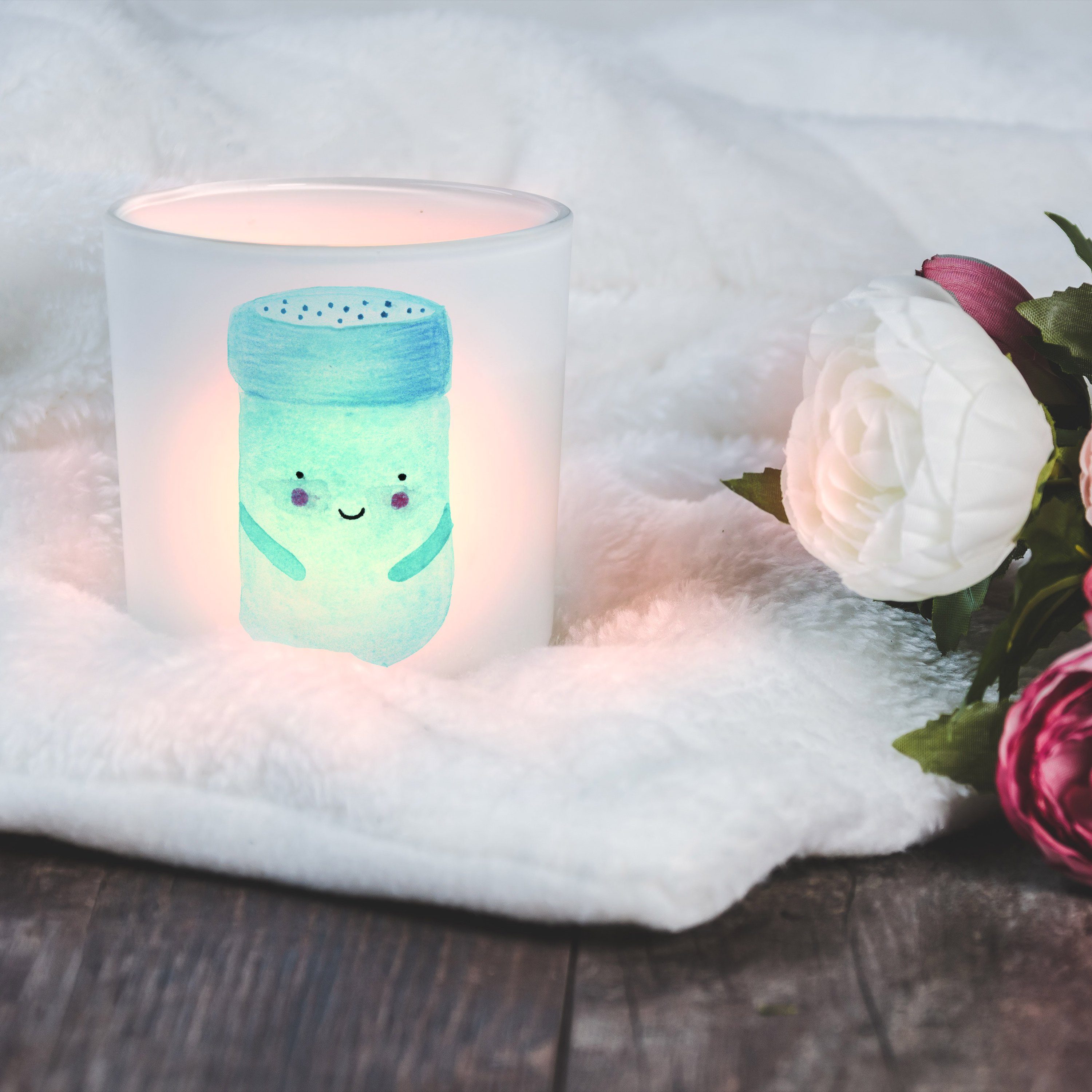 Mr. & Mrs. Panda Windlicht BestFriends-Salt - Transparent - Geschenk, Tiere, Kerzenlicht, lustig (1 St)