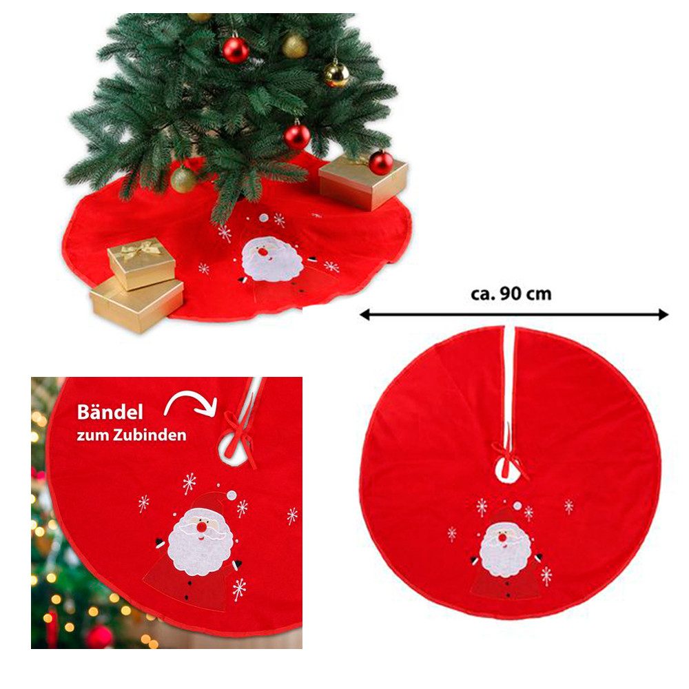 heimtexland Weihnachtsbaumdecke Weihnachtsdeko Baumschmuck Christbaumdecke Baumteppich (1-tlg), Weihnachtsbaum Deko bestickt Baumständer Schürze