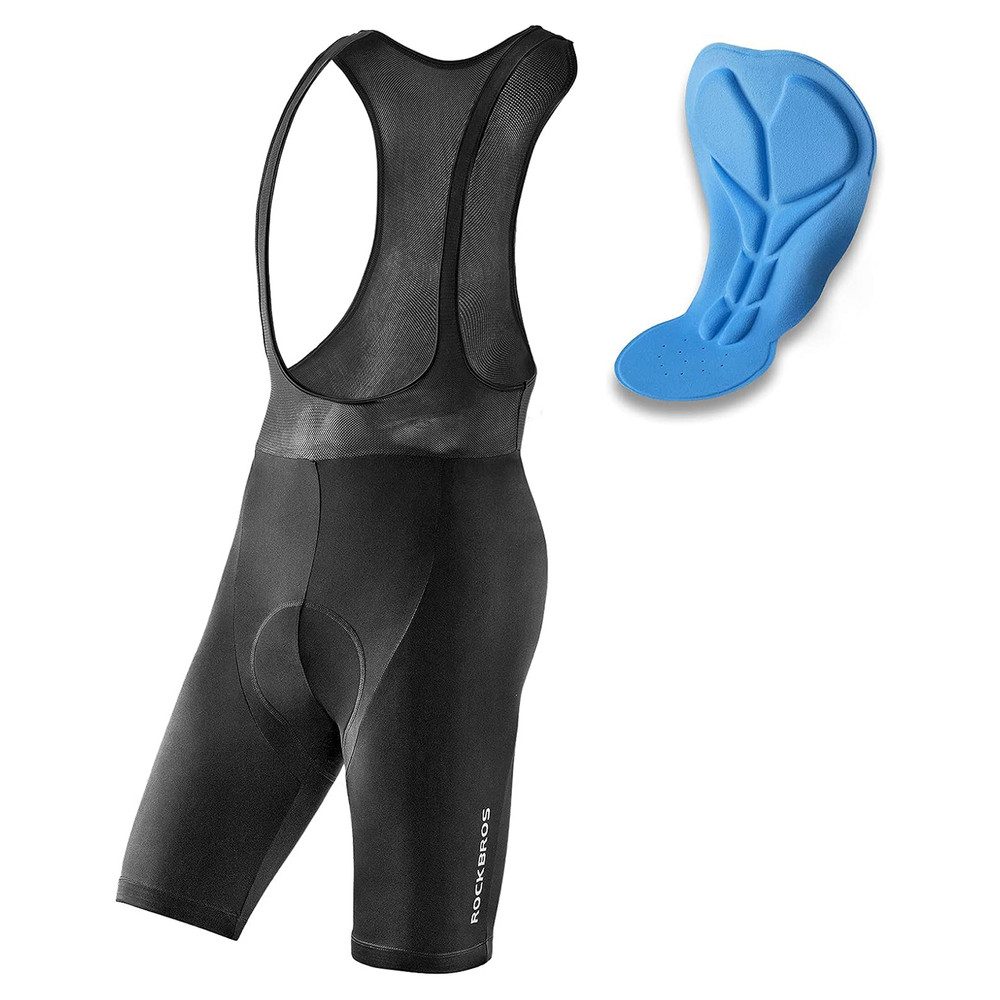 ROCKBROS Radhose Trägerhose Radhose (Spar-Set, 1-tlg) Sitzpolster, atmungsaktiv, Silikon-Beinabschluss