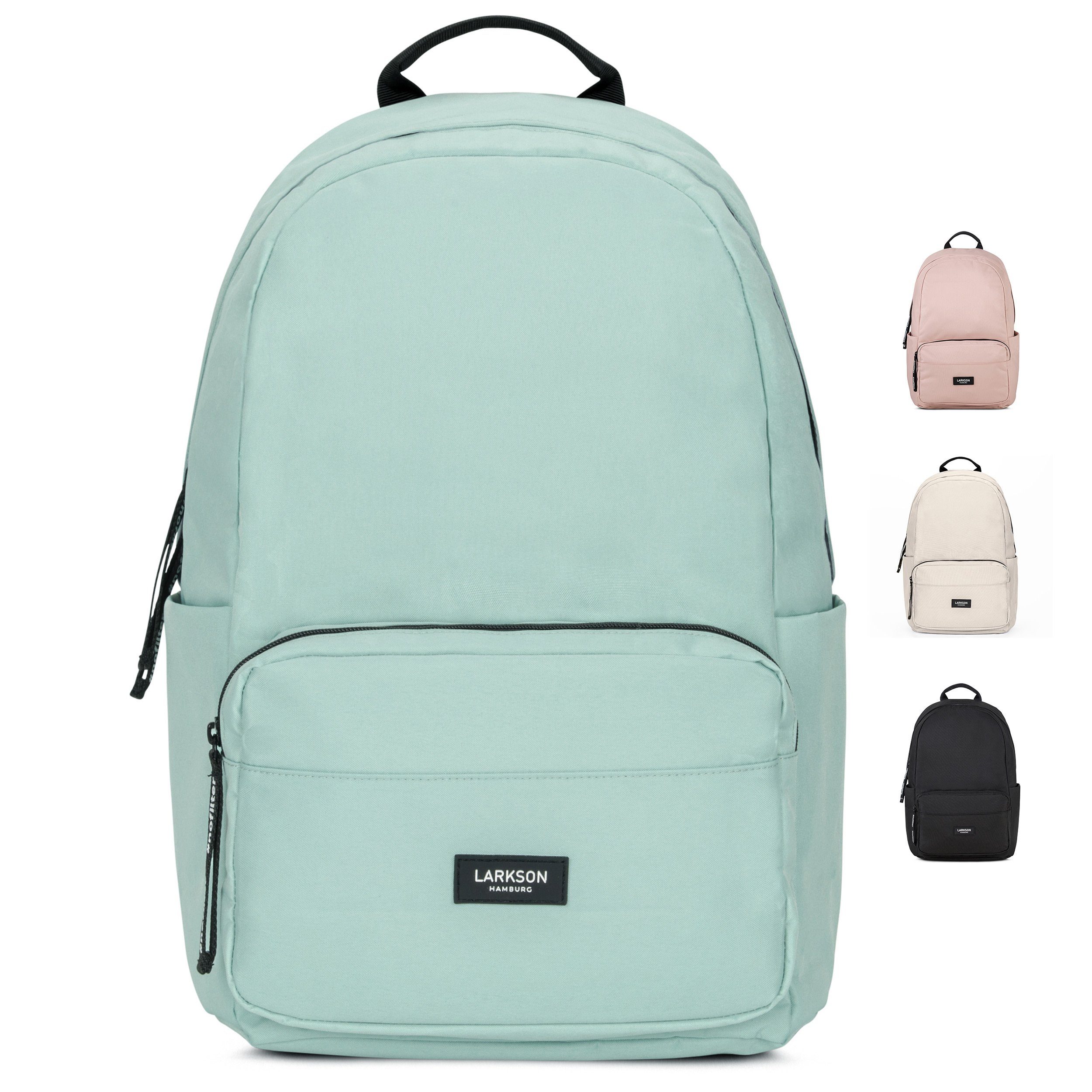 LARKSON Schulrucksack No 3 Rucksack Schule Mädchen Jungen Teenager (1-tlg), Seitentasche, Laptopfach, Wasserabweisend