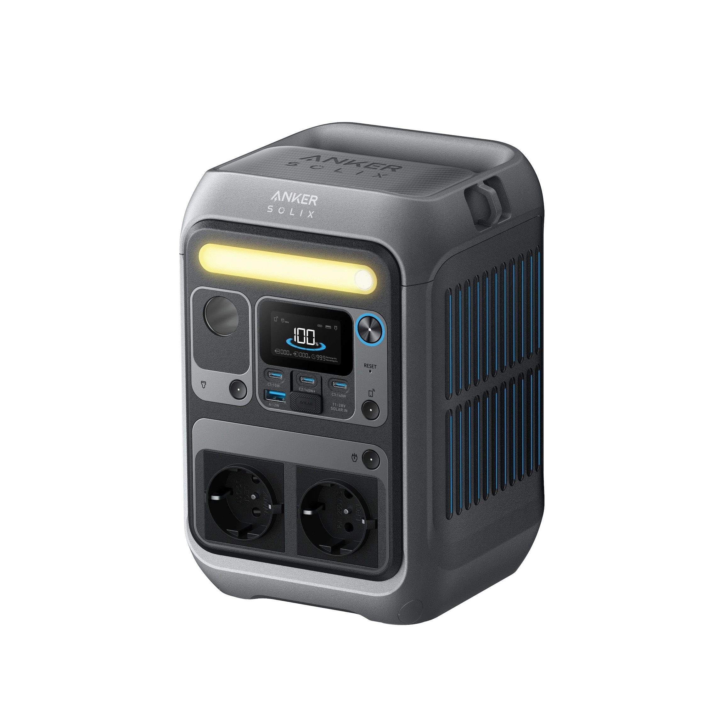 Anker Anker SOLIX C300X AC PowerStation 288Wh 0% Mwst. Powerstation Dieses Angebot ist mit 0% Mwst. gemäß §12, Abs. 3 UstG ausgewiesen und richtet sich ausschließlich an Endverbraucher (1 St), Schnelle Zwei-Wege-Aufladung schwarz