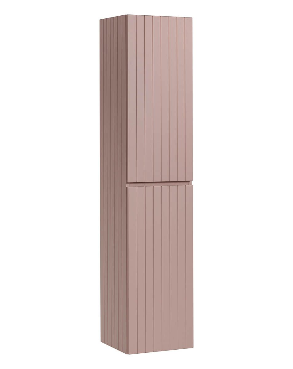 einfachgutemoebel Waschtisch-Set Badezimmer Hochschrank ROSINA, 2-türig 160cm hoch, rosé weiß, (Badmöbel Set, 1-St., Waschtisch Set)