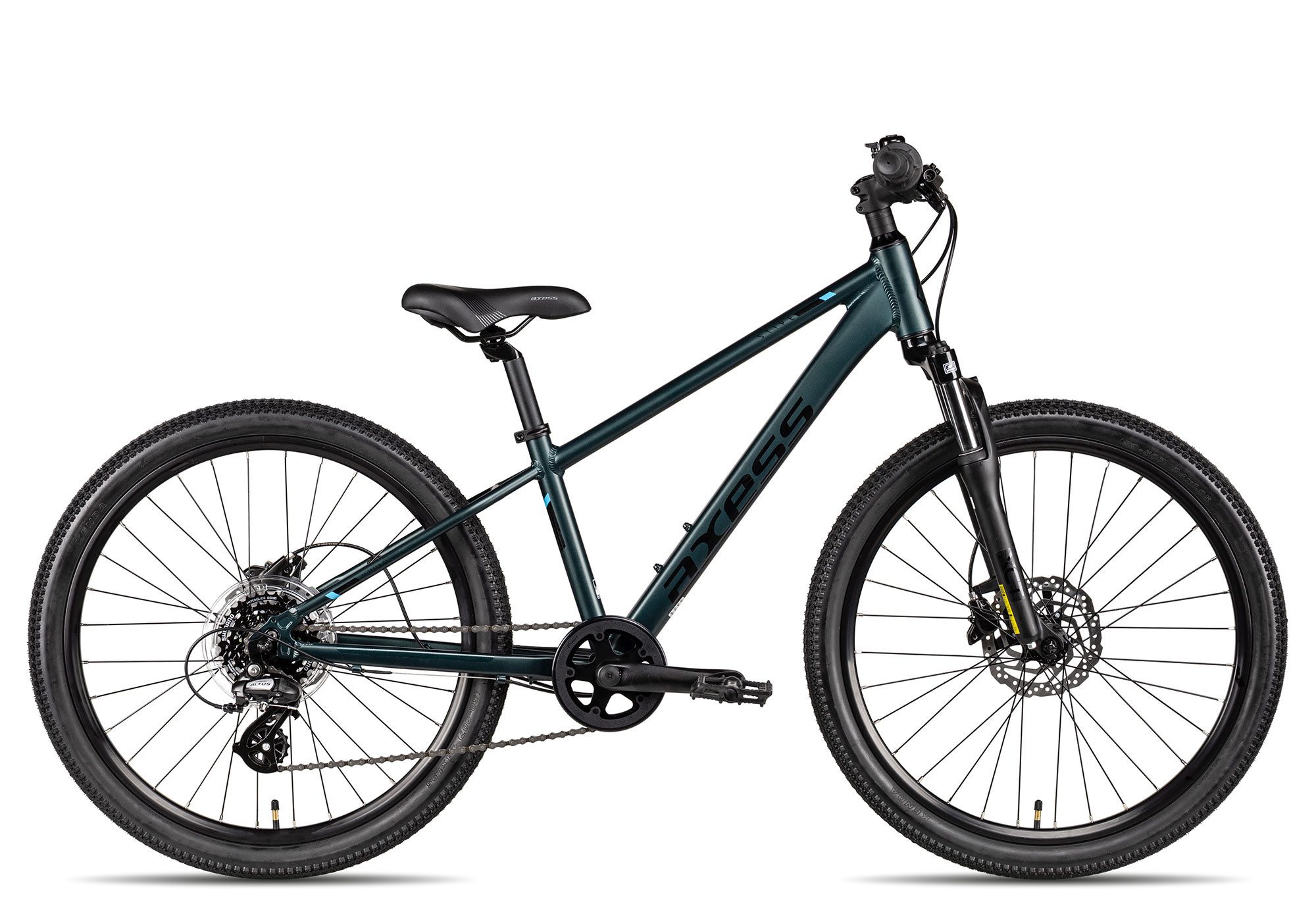 Axess Mountainbike Axess Stipe 24 Pro, 7 Gang Shimano Altus RD-M-310 Schaltwerk, Kettenschaltung, hydraulische Scheibenbremse grün