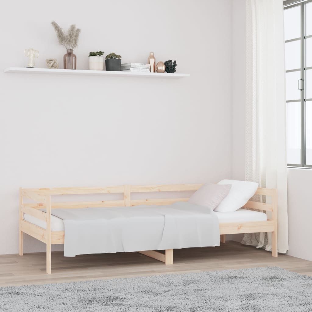 furnicato Bett Tagesbett Massivholz 203,5 x 85,5 x 56,5 cm (1-tlg), Gästebett mit integriertem Stauraum und seitlichen Bettgittern